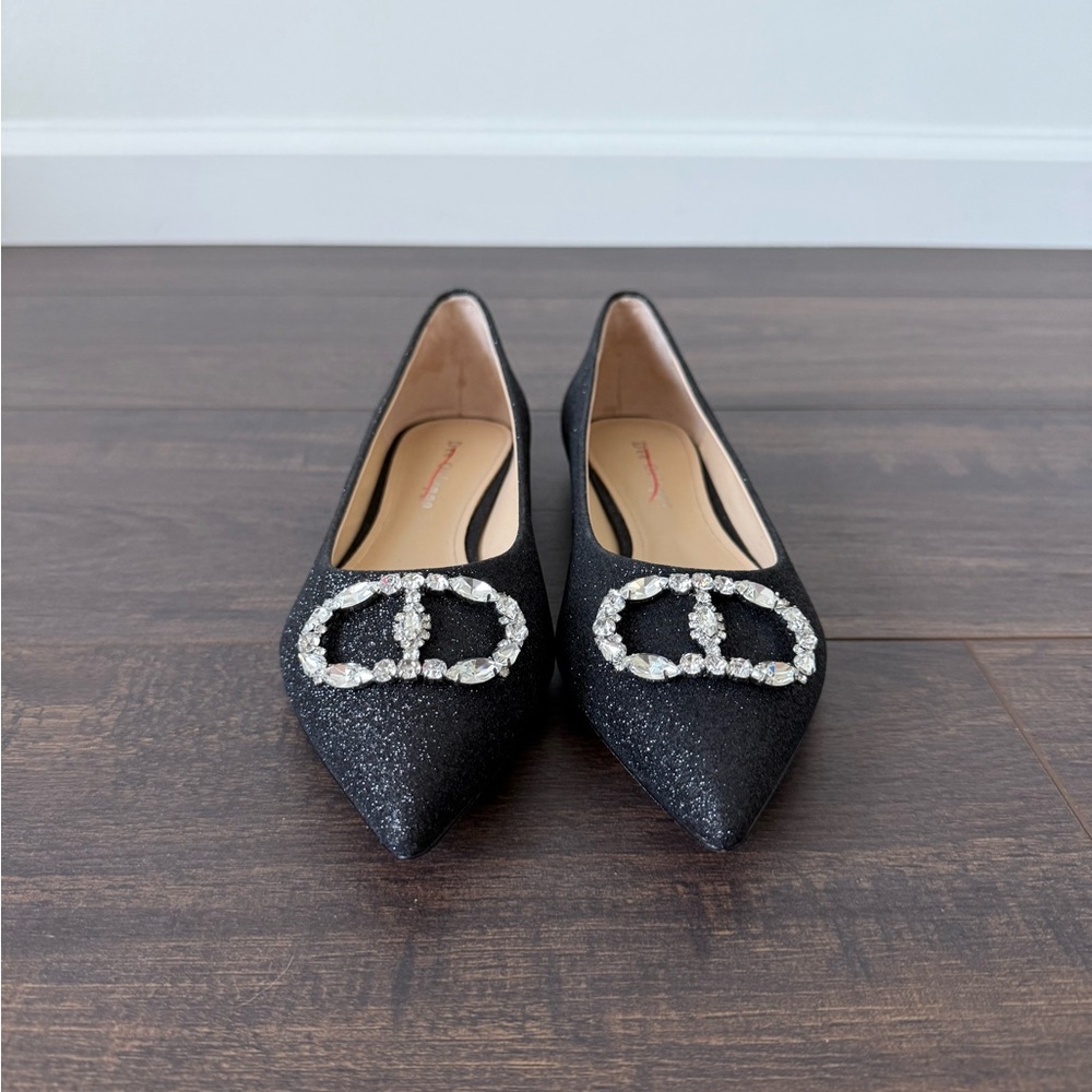 Dee Ocleppo Embellished Glitter Pointed Flats - Picture 7 of 14